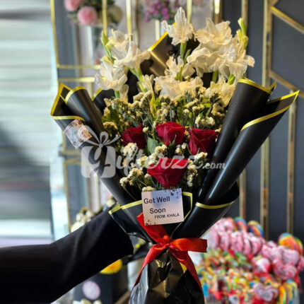 Elegant Flowers with Cake